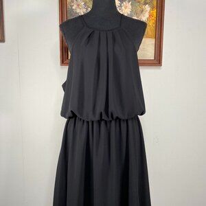 Celine by Champion Spaghetti Strap Dress Women's 3XL Elastic Black Sheer USA
